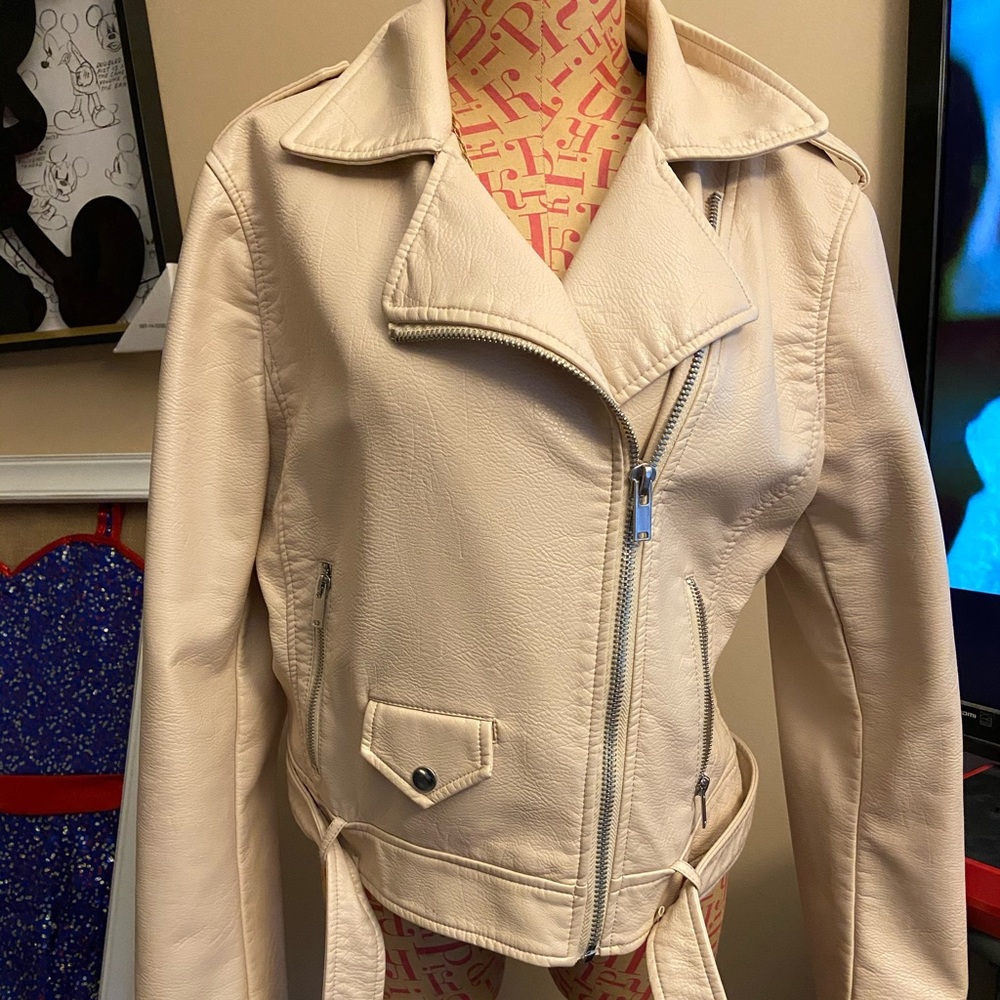 Design lab faux leather jacket